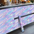 HOMETITUTE Pastel Iridescent Flow Wave Wallpaper Peel and Stick Contact Paper - Image 7