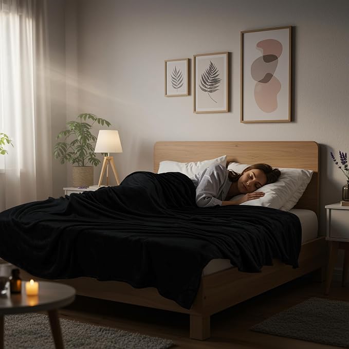Utopia Bedding Ultra Soft Fleece Bed Blanket Throw Size Black | Microfiber - Image 6