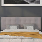 Flash Furniture Bedford Tufted Upholstered Queen Size Headboard in Light Gray - Image 6