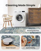 AMADA HOMEFURNISHING Washable Area Rugs, Low-Profile Washable Rug - Image 4