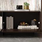 AIEGLE 71.7" W TV Stand with 3 Flip-Down Drawers, Modern Entertainment Center - Image 5