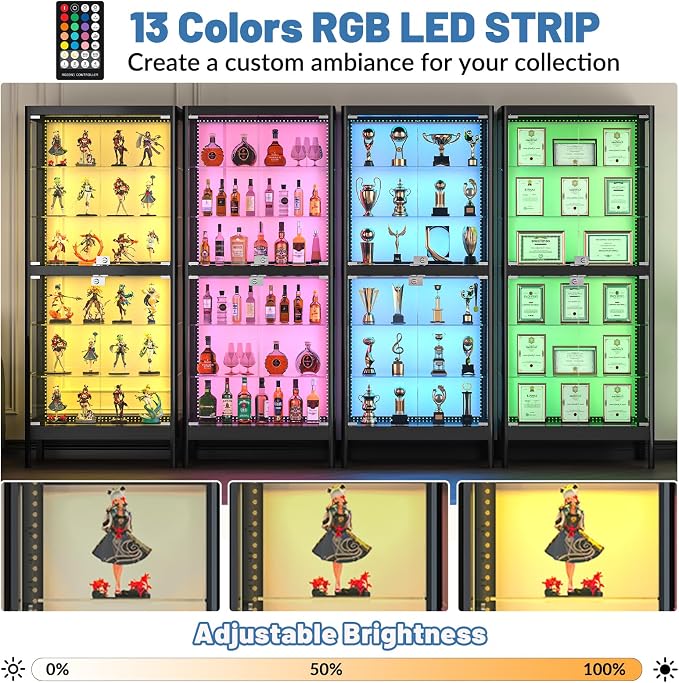 6-Tier Glass Display Cabinet - Image 2