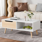 Cozy Castle Modern Coffee Table, Wooden Cocktail Table by CozyCastle
