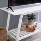 Linon Melissa White Mid Century Console Table - Image 5