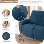 ALIECOM 100% Waterproof Recliner Sectional Couch Covers L Shape Stretch Corner - Image 6