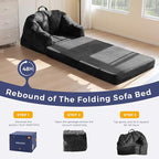 MAXYOYO Folding Sofa Bed with Backrest, Boneless Fold Out Couch Bed with Handle - Image 8
