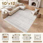 cotiled Boho 10x12 Area Rug for Living Room: Large Moroccan Washable Rug | - Image 8