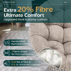 Bme 40" Ergonomic Wicker Papasan Chair - Image 3
