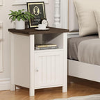 ChooChoo Farmhouse Nightstands Set of 2, Rustic Vintage End Side Table - Image 4