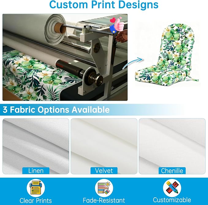 Custom Printing Rocking Chair Cushions Set - Image 2