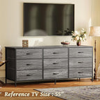 Huuger Long Dresser for Bedroom, 55 Inch TV Stand for 55, 60 Inch TV, - Image 2