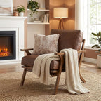HNY Mid Century Arm Chair, Retro Accent Armchair - Image 9