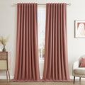 100% Blackout Curtains 96 Inch Length 2 Panels Set by Guken