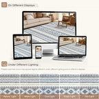 cotiled Boho 9x12 Area Rug for Living Room: Large Moroccan Washable Rug | Solve - Image 8