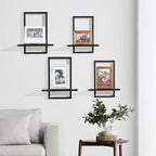 PHOENANCEE Square Floating Shelves, Wall Plants Holder, Bathroom Wall Decor - Image 4