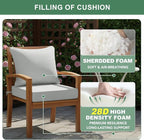 Summsun Patio Cushions for Outdoor Furniture, Faux Linen Water Resistant - Image 6