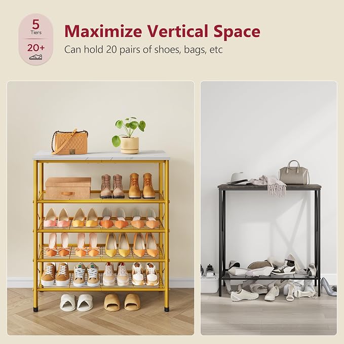Tajsoon 5 Tier Shoe Rack Organizer - Image 5