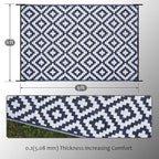 SAND MINE Reversible Mats, Plastic Straw Rug, Modern Area Rug, Large Floor Mat - Image 2
