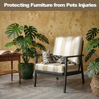 CALBODE 12 Pcs Outdoor Seat Cushion Covers, Striped Stretch Chair Seat Cover - Image 8
