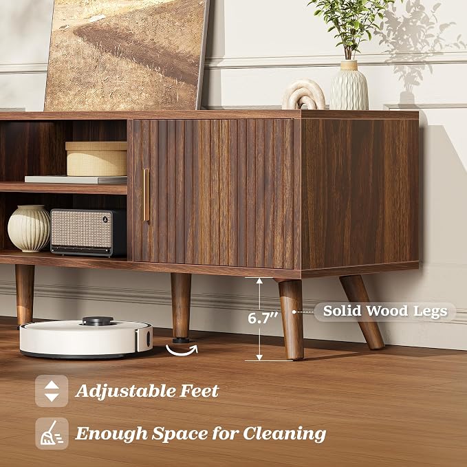 SUPERJARE TV Stand for 55 Inch TV, Entertainment Center - Image 5