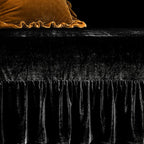 GLORY SEASON Velvet Sofa Cover Soft Decorative Luxurious Solid Exquisite Ruffle - Image 5