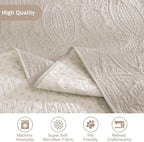 Beige Recliner Chair Covers, Quilted Décor Water-Repellent Medium Lazy Boy - Image 5