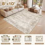cotiled Boho 8x10 Area Rugs for Living Room: Large Moroccan Washable Rug | - Image 6