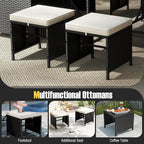Tangkula 9 Piece Patio Dining Set, Rattan Chairs - Image 7