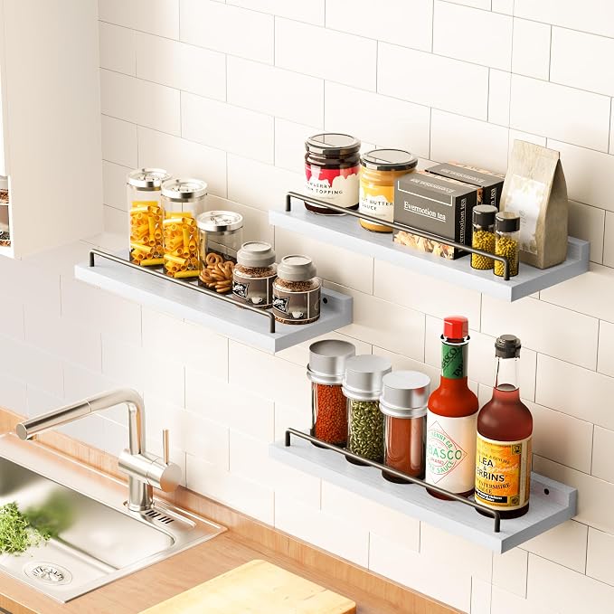 RYOFOBETTO Floating Shelves for Wall Decor, Living Room, Picture Frames - Image 7