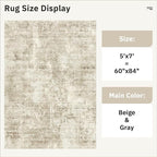 Soalmost Abstract Rug 5x7 Washable Area Rugs - Image 3