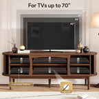 Decofy Mid Century TV Stand for TVs up to 70 Inches, Entertainment Center - Image 3