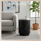 LeisureMod 14” Wide Round Side Table in Fiberstone - Image 5