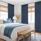 Extra Long Navy Blackout Pinch Pleat Curtains 120 Inches Long - Image 9
