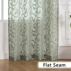 Furman Sage Green Semi Sheer Curtains 72 inches Long - Image 7