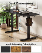 BIZUM Electric Standing Desk 60 x 24 Inch Computer Desk-Gaming Desk Black Home - Image 3