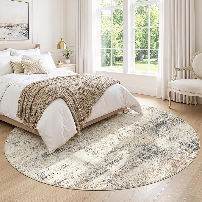 6ft Area Rug for Living Room, Abstract Washable Non-Slip Large Rugs, Dining Room - Image 4