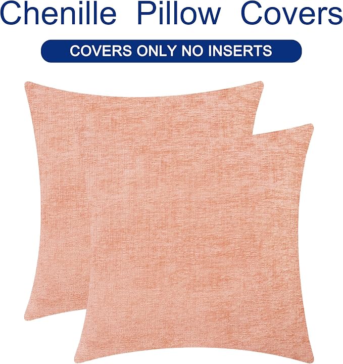 CaliTime Decorative Couch Throw Pillow Covers 18 X 18 Inches Dusty Pink | Pack - Image 6