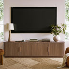 win2win 67" TV Stand for 80 Inch TV, Mid Century Modern Fluted Entertainment by WIN2WIN