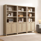 SICOTAS Bookcase 71" Tall Bookshelf 5 Tier Rattan Boho Bookcase - Image 8