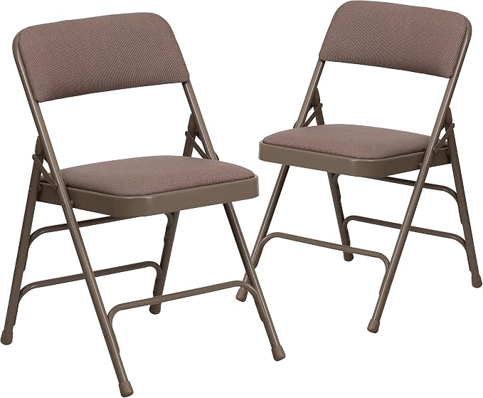 Flash Furniture 2 Pack HERCULES Series Curved Triple Braced & Double Hinged by FlashFurniture