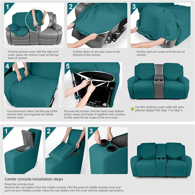 TAOCOCO Loveseat Recliner Cover - Image 6