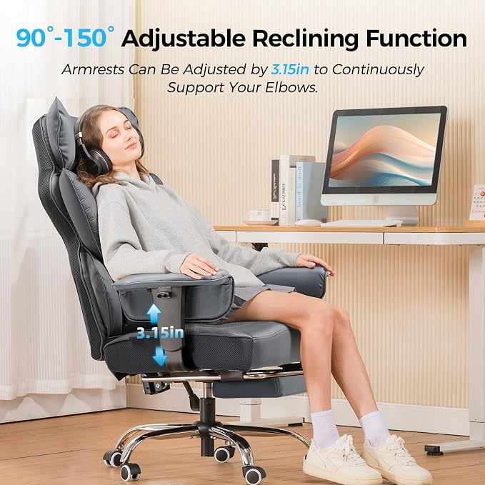 COMHOMA Big and Tall Office Chair Heavy Duty Wide Ergonomic Gaming Chair - Image 7