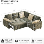 Ihanherry L-Shaped Sectional Sofa Bed - Image 2