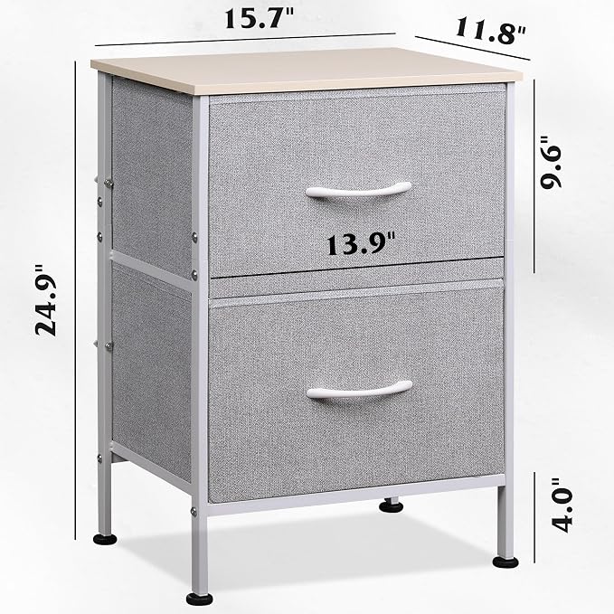WLIVE Nightstand, Nightstand - Image 3