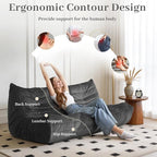 Bean Bag Chair, 3 Seater Fireside Chair, Giant Bean Bag Chairs - Image 7