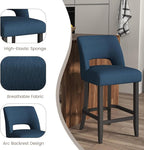 VKNOW Bar Stools Set of 6, Modern Counter Height Bar Stools - Image 6