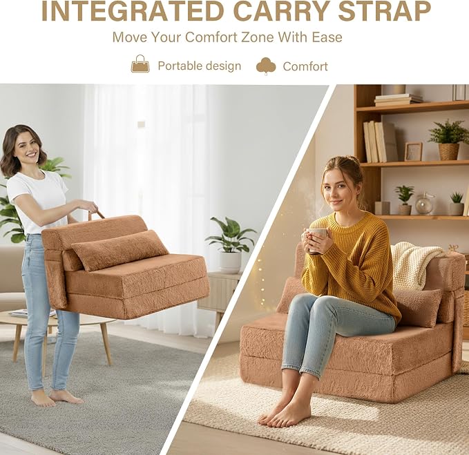 Tiita Convertible Folding Sofa Bed Single Size - Image 7