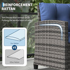GarveeHome 3-Piece Outdoor Wicker Sofa Set, PE Rattan Patio Furniture - Image 3