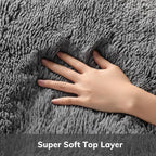 Ophanie Round Rug 5Ft Grey Circle Area Rugs, Fluffy Fuzzy Bedroom Carpet 5 Foot - Image 2