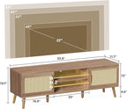 SUPERJARE Boho TV Stand for 65 Inch TV, Entertainment Center - Image 7